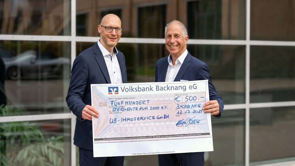 500 Euro Spende an den Verein Sternentraum 2000 e.V